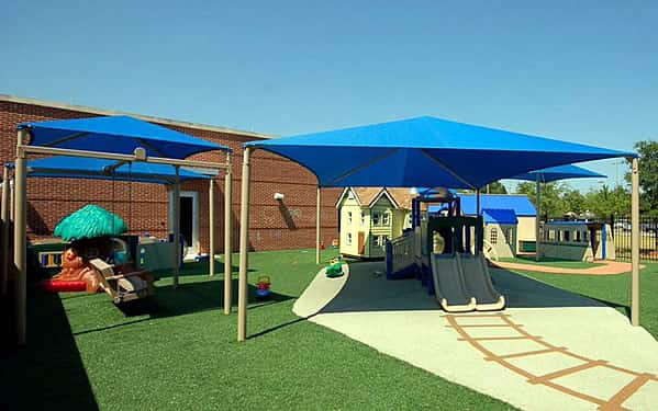 hip roof square shades for playgrounds