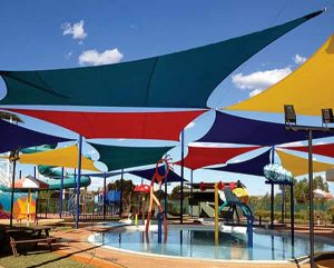 a sail shade for the playground