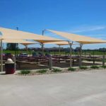 a sail shade for a playground